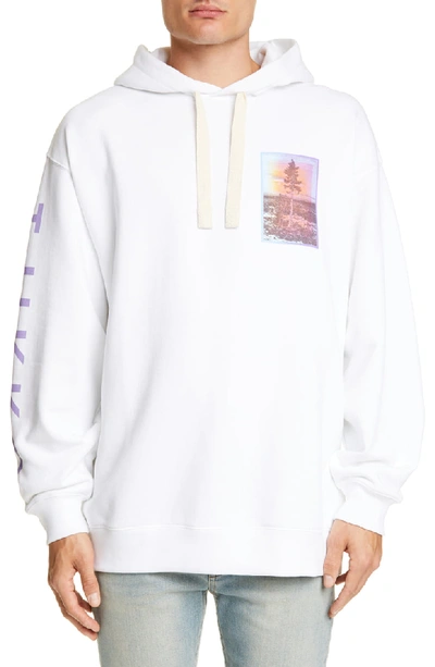 Shop Acne Studios Farrin Sweden Graphic Oversize Hoodie In White