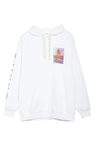 Shop Acne Studios Farrin Sweden Graphic Oversize Hoodie In White