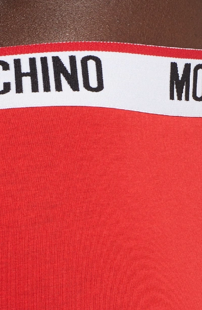 Shop Moschino Boxer Briefs In Red