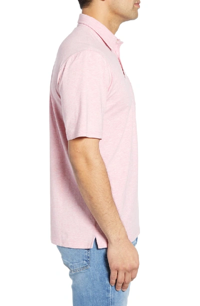 Shop Johnnie-o Classic Fit Heathered Polo In Punch