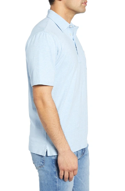 Shop Johnnie-o Classic Fit Heathered Polo In Gulf Blue