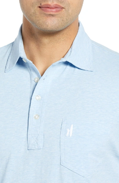 Shop Johnnie-o Classic Fit Heathered Polo In Gulf Blue