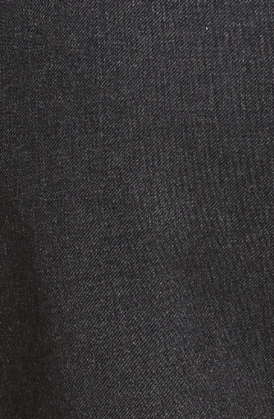 Shop Hugo Boss Wave Cyl Flat Front Slim Fit Solid Wool Dress Pants In Dark Grey