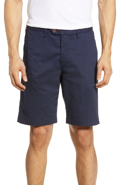 Shop Ted Baker Shorlid Slim Fit Geo Print Chino Shorts In Navy