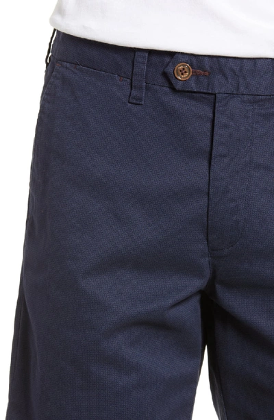 Shop Ted Baker Shorlid Slim Fit Geo Print Chino Shorts In Navy