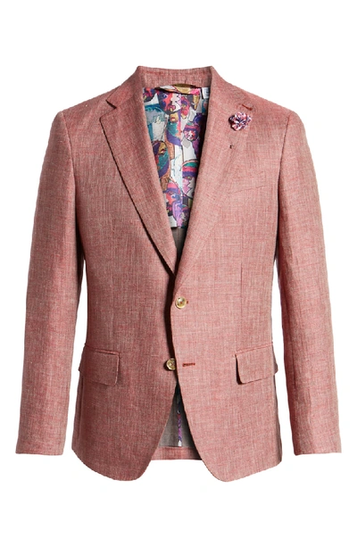 Shop Robert Graham Leland Regular Fit Linen & Cotton Sport Coat In Red