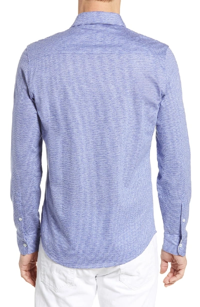 Shop Bugatchi Regular Fit Cotton Shirt In Air Blue