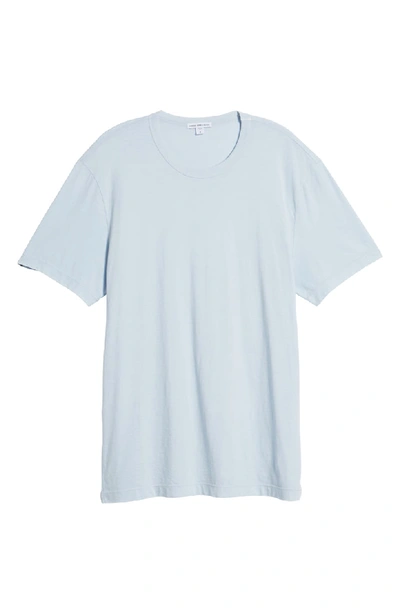 Shop James Perse Crewneck Jersey T-shirt In Baby Blue