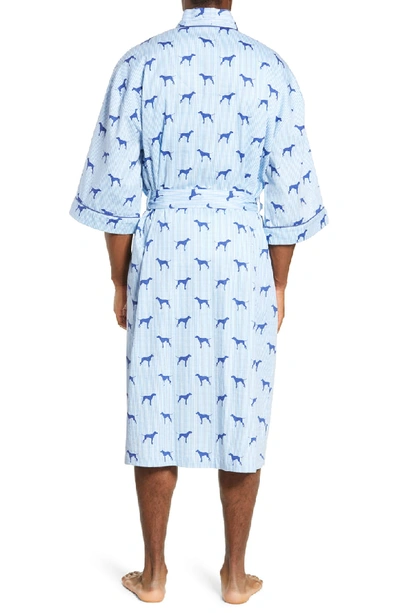 Shop Majestic Dog Tired Robe In Pool Print