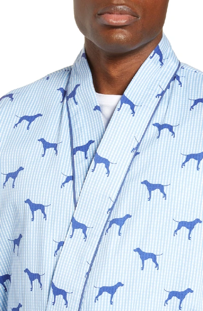 Shop Majestic Dog Tired Robe In Pool Print