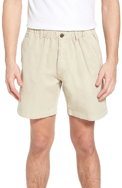 Shop Vintage 1946 7in Snappers Elastic Waist Shorts In Stone
