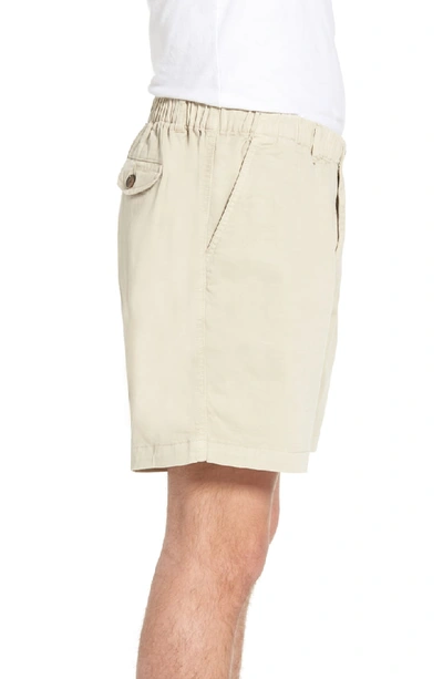Shop Vintage 1946 7in Snappers Elastic Waist Shorts In Stone