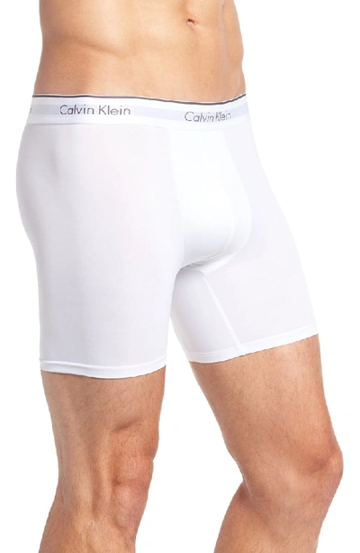 Shop Calvin Klein 3-pack Micro Stretch Boxer Briefs In White