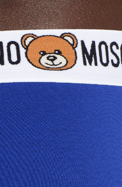 Shop Moschino Underbear Briefs In Bluette