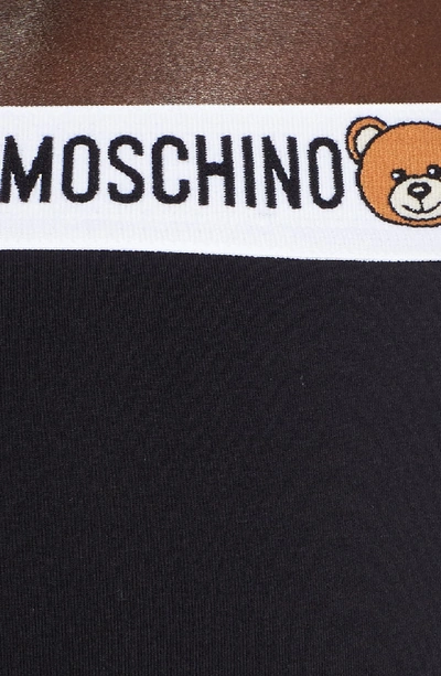 Shop Moschino Underbear Briefs In Black