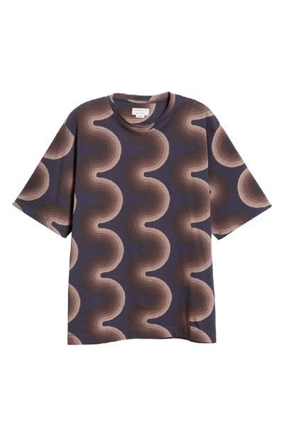Shop Dries Van Noten Honey Wave Print T-shirt In Brown