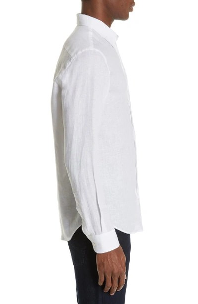 Shop Emporio Armani Slim Fit Solid Sport Shirt In White