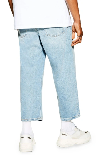 Shop Topman Cropped Skinny Fit Jeans In Blue