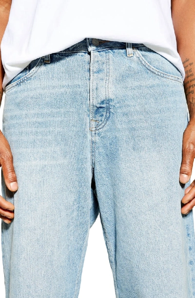 Shop Topman Cropped Skinny Fit Jeans In Blue