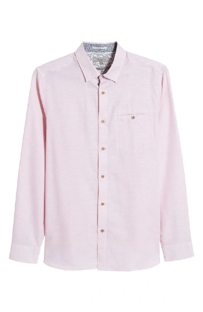 Shop Ted Baker Rabbit Slim Fit Shirt In Pink