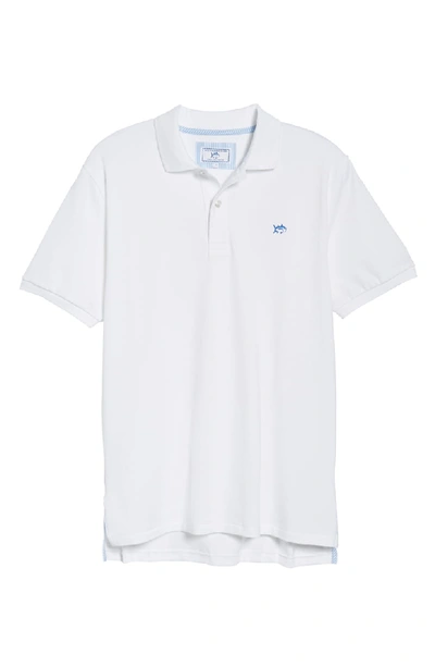 Shop Southern Tide Skipjack Micro Pique Stretch Cotton Polo In White