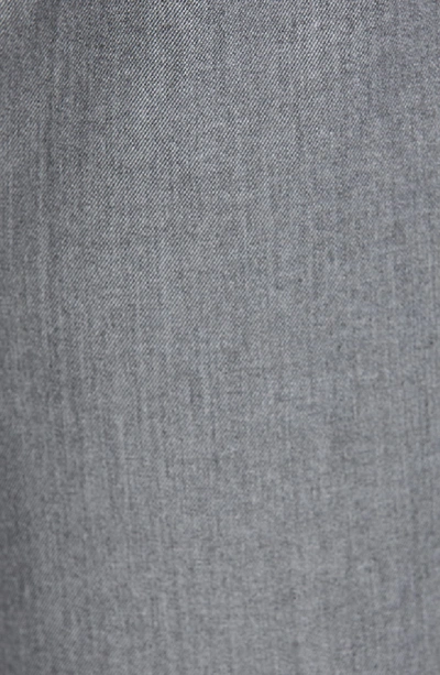 Shop Emporio Armani Flat Front Five Pocket Dress Pants In Solid Light/ Pastel G