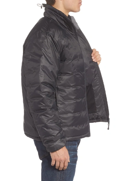 Shop Canada Goose 'lodge' Slim Fit Packable Windproof 750 Down Fill Jacket In Graphite/ Black