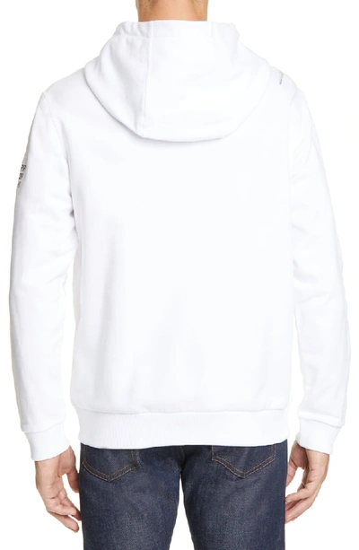 Shop Burberry Unicorn Print Cotton Hoodie In White