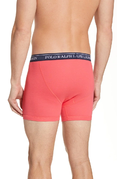 Shop Polo Ralph Lauren 3-pack Boxer Briefs In Bright Navy/ Green/ Coral