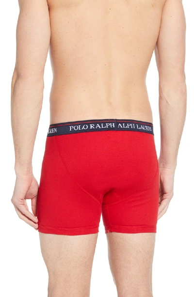 Shop Polo Ralph Lauren 3-pack Boxer Briefs In Cruise Royal/ Red/ Navy