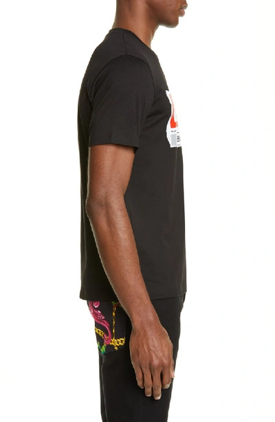 Shop Versace Tabloid Graphic T-shirt In Black