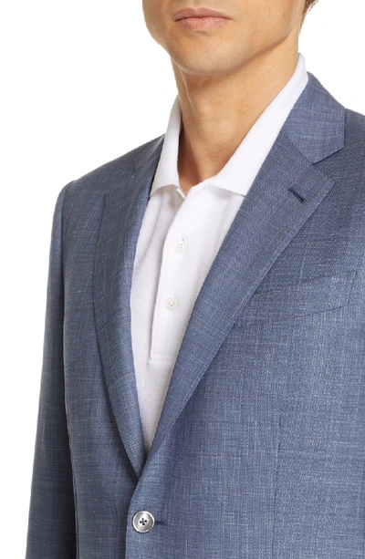 Shop Ermenegildo Zegna Trofeo Classic Fit Solid Wool Blend Suit In Blue