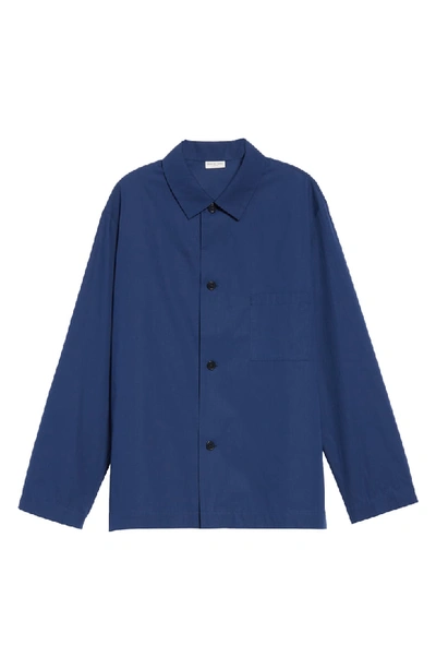 Shop Dries Van Noten Casal Oversize Shirt In Blue