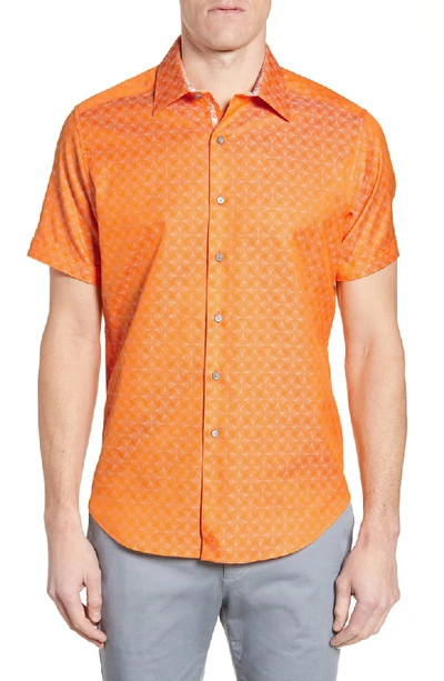 Shop Robert Graham Diamante Classic Fit Shirt In Orange