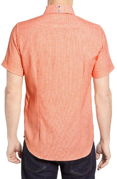 Shop Robert Graham Liam Tailored Fit Sport Shirt In Orange
