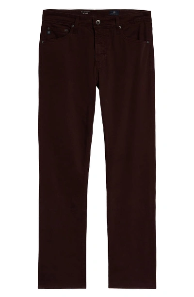 Shop Ag Everett Sud Slim Straight Leg Pants In Rich Carmine