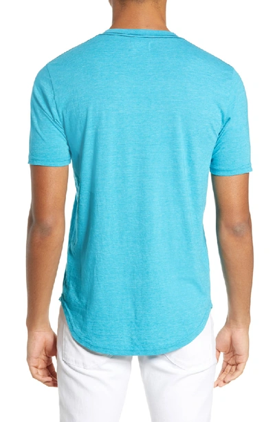 Shop Goodlife Scallop Triblend V-neck T-shirt In Vivid Blue