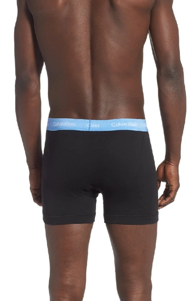 Shop Calvin Klein 3-pack Boxer Briefs In Black/ Grey Sky