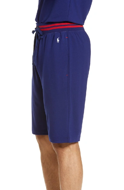 Shop Polo Ralph Lauren Terry Cloth Lounge Shorts In Fall Royal