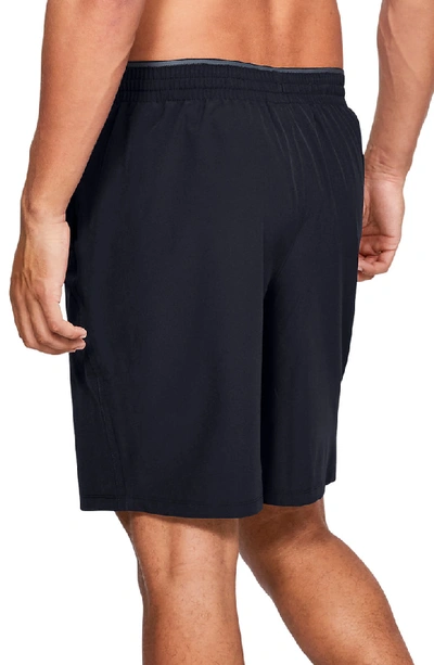 Shop Under Armour Qualifier Technical Athletic Shorts In Black