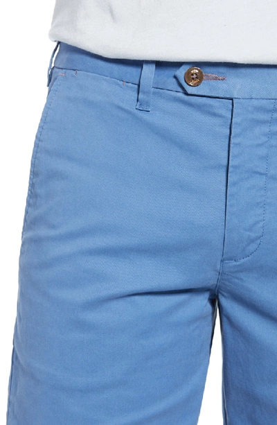 Shop Ted Baker Selshor Slim Chino Shorts In Bright Blue