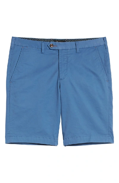 Shop Ted Baker Selshor Slim Chino Shorts In Bright Blue