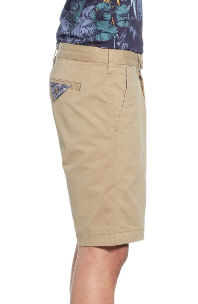 Shop Ted Baker Selshor Slim Chino Shorts In Natural