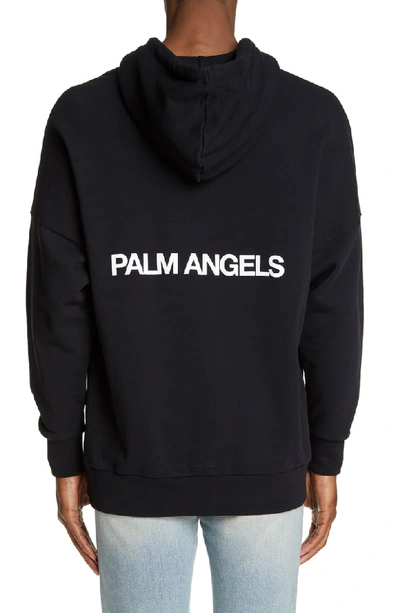 Shop Palm Angels Yosemite Graphic Hoodie In Black