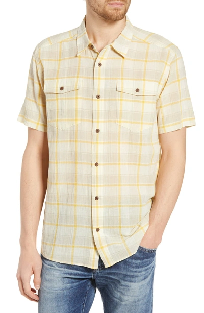 Shop Patagonia Steersman Regular Fit Shirt In Protester Plaid Yellow