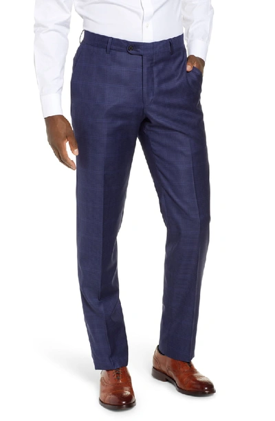 Shop Hickey Freeman Classic B Fit Plaid Wool Suit In Dark Blue