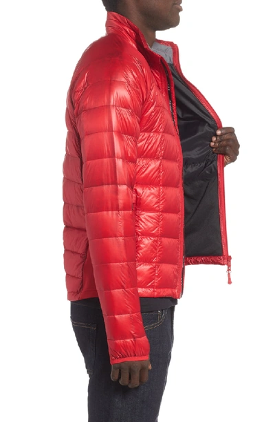 Shop Canada Goose 'hybridge(tm) Lite' Slim Fit Packable Jacket In Black / Red