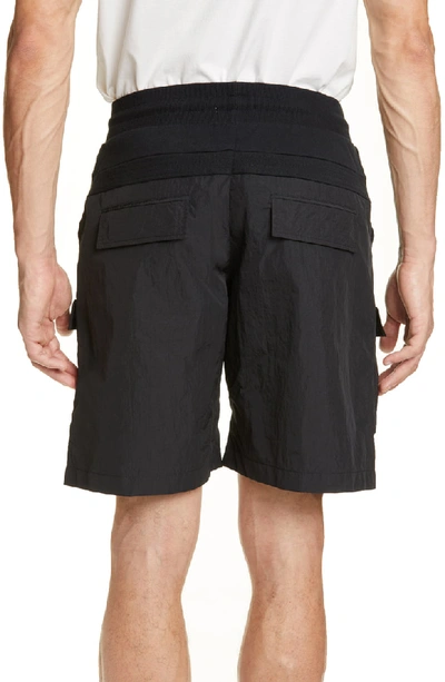 Shop John Elliott Paneled Nylon Cargo Shorts In Black