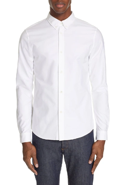 Shop Apc Chemise Extra Slim Fit Oxford Shirt In White