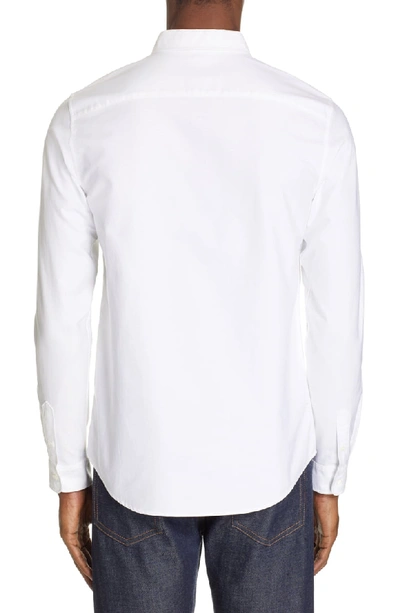 Shop Apc Chemise Extra Slim Fit Oxford Shirt In White
